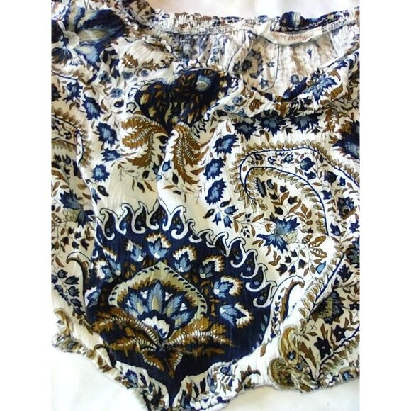 5/$25 Sz L Crop Top Peasant Floral Boho Hippie Fairy - Picture 2 of 7